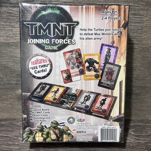TMNT Teenage Mutant Ninja Turtles Joining Forces Game Briarpatch Ages 6+ New - Picture 4 of 12
